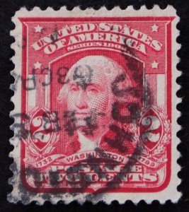 U.S. Used Stamp Scott #319 2c Washington, Superb. CDS Cancel. A Gem!
