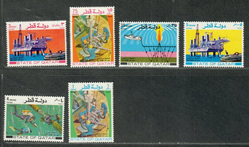 Qatar Sc#311-316 M/NH/VF, Cv. $38