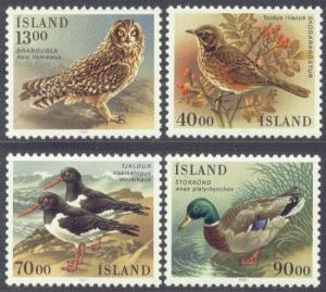 ICELAND 642-45 MNH 1987 BIRDS ISSUE