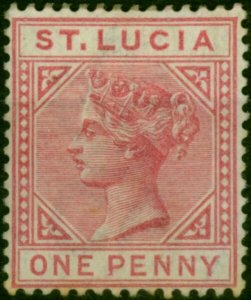 St Lucia 1883 1d Carmine-Rose SG32 Fine Unused