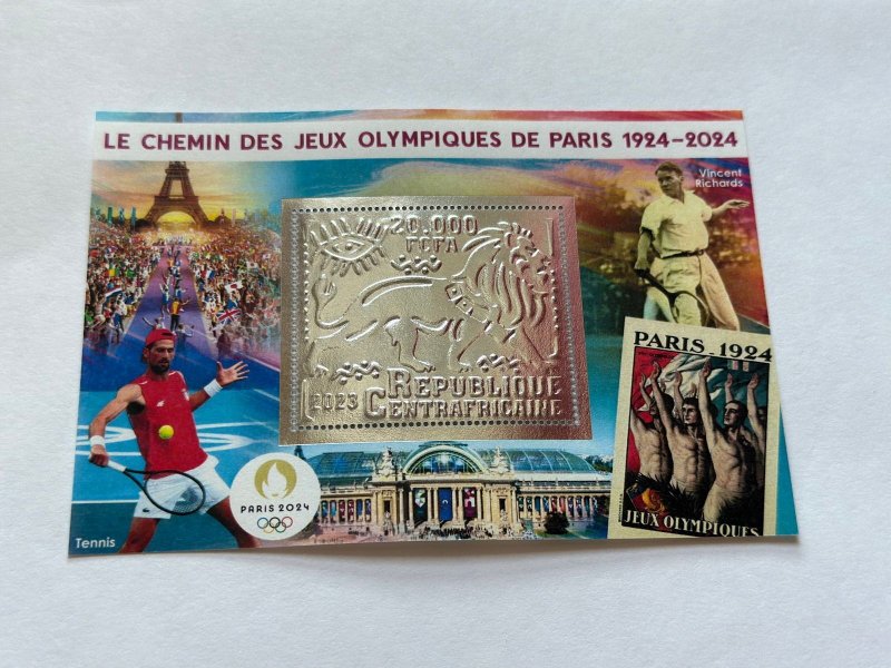 100 years Olympic Games 2023 year 6 blocks Foil. Silver perforated  NEW MNH**