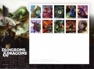 US 5918b Block of 10 (5909-5918) 2024 Dungeons and Dragons with left selvage MNH