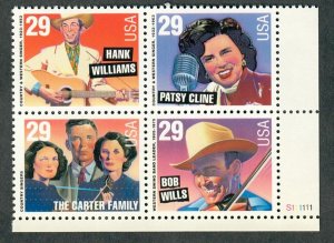 2771 Country Music MNH plate block - LR