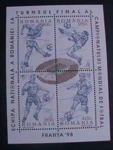 ROMANIA-1998-SC# 4220 WORLD SOCCER CHAMPIONSHIP-FRANCE -MNH S/S VERY FINE-