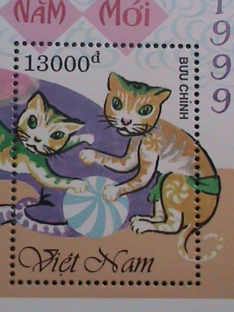 VIETNAM-1999 SC#2871 YEAR OF THE LOVELY CAT MNH S/S-VF WE SHIP TO WORLDWIDE