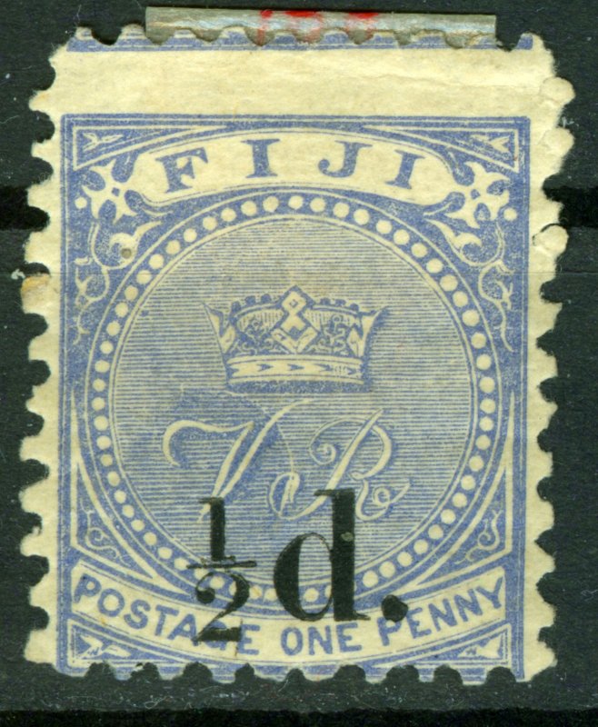 FIJI,1892,PRINTED RARE,UNUSED,Crown above Monogram,Ultramarine,Mi FJ 24,Yv FJ 35