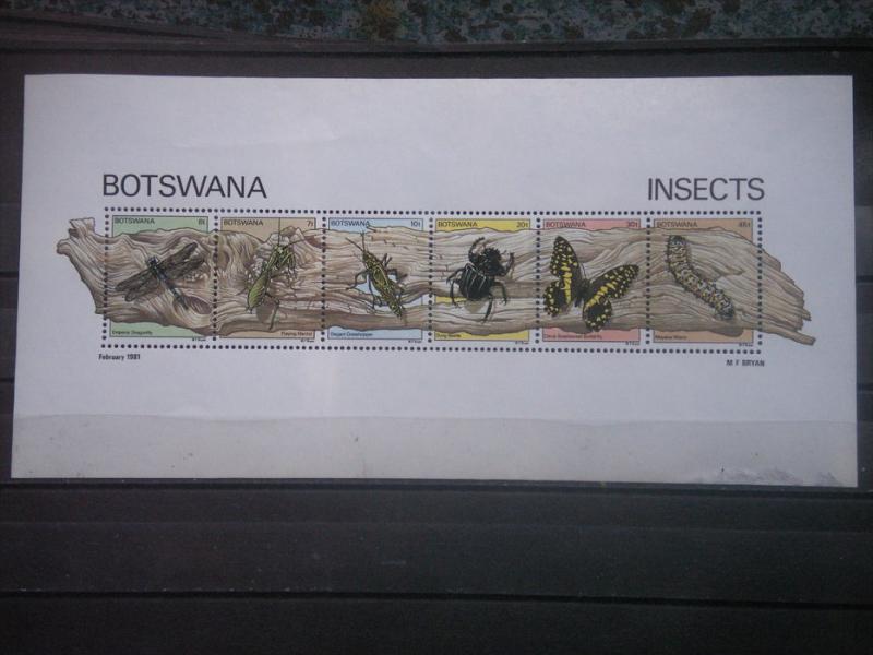 BOTSWANA, 1981, MNH SS, Insects, Scott 273a