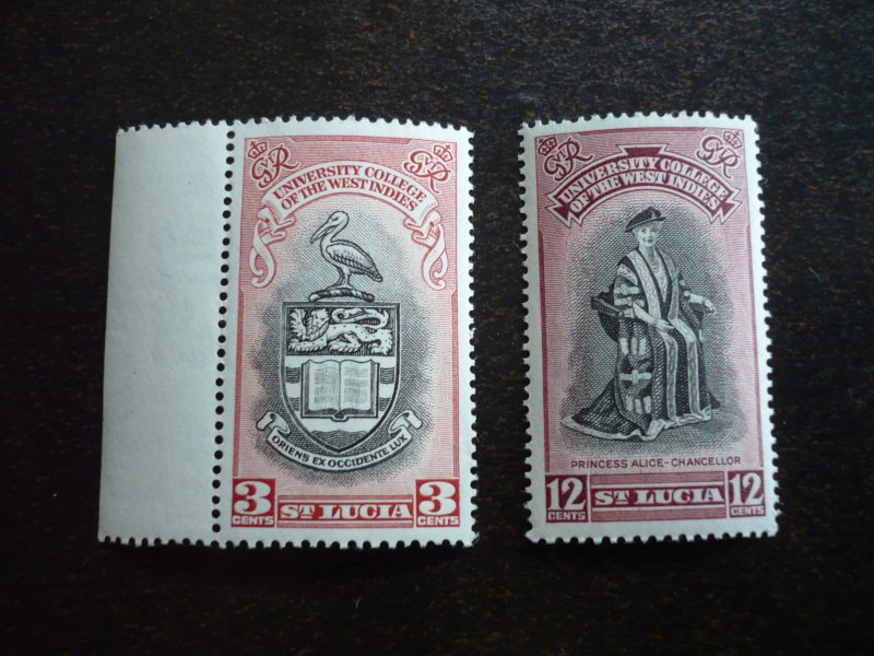 Stamps - St. Lucia - Scott# 149-150 - Mint Never Hinged Set of 2 Stamps
