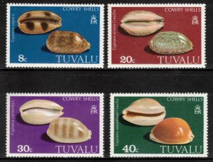 TUVALU 1980 Cowry Shells; Scott 129-32; MNH