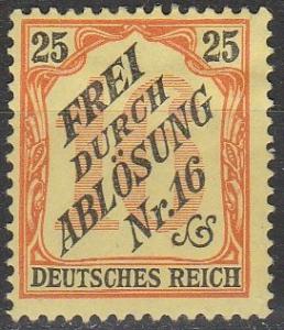 Germany #OL21  F-VF Unused CV $35.00  (A15128)