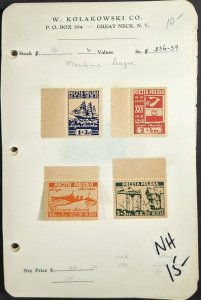 EDW1949SELL : POLAND Very clean Old Time Dealer's Display Book. Scott Cat $1,006
