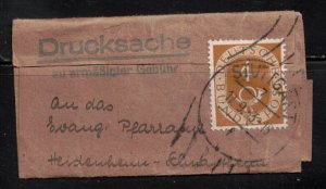 GERMANY Scott # 671 Used On Newspaper Wrapper