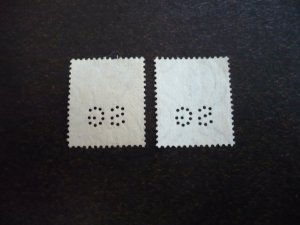 Stamps - Sudan - SG# - O22-O23 - Used Part Set of 2 Stamps Perfin SG