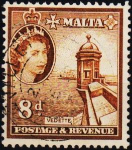 Malta. 1956  8d S.G.275 Fine Used