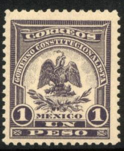 MEXICO 393, $1Peso DENVER ISSUE UNUSED H OG. F-VF.