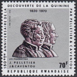 Rwanda 1970 MNH Sc 372 70fr Pelletier, Caventou Quinine Discovery