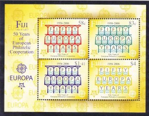 Fiji 1053a MNH EUROPA 50th Anniversary Souvenir Sheet of 4