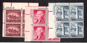 1032-4 Mint,OG,NH... Plate Blocks of 4