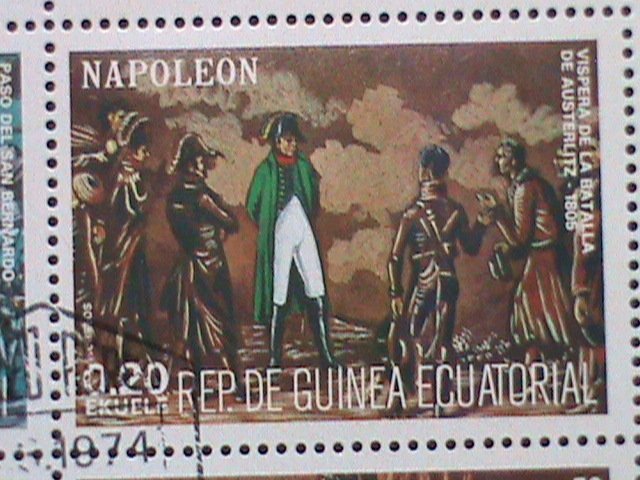 GUINEA EQUATORIAL STAMP- THE STORY OF NAPOLEON CTO-MNH STAMP SHEET  VERY RARE