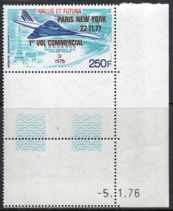 Wallis & Futuna 1977 Concorde Overprint VFMNH (C73)