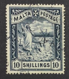 MOMEN: MALTA SG #35y 1897-1901 INVERTED & REVERSED CROWN CC USED £700 LOT #63771