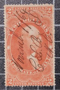 Scott R83c  $2.00 Probate Of Will Revenue Used Nice Stamp SCV $90.00