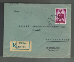 1939 Sofia Bulgaria Credit Bank Cover to Frankfurt Germany