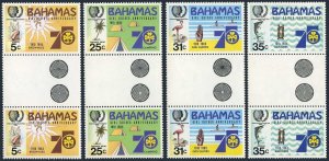 Bahamas 572-575 gutter,MNH.Michel 586-589. IYY-1985,Girl Guides,Shell,Flamingo,