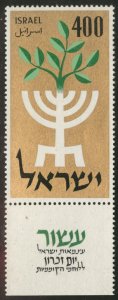 ISRAEL Scott 142 Menorah 1958 MNH** w tab