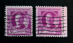 US #881 Used Lot of 2 Victor Herbert 1940 Famous Americans