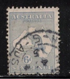 AUSTRALIA Scott # 8 Used HR - Kangaroo & Map