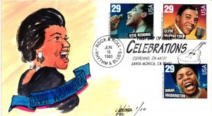 #2726 2728 2730 Rock n Roll American Music Hand Painted Melissa Fox Cachet 