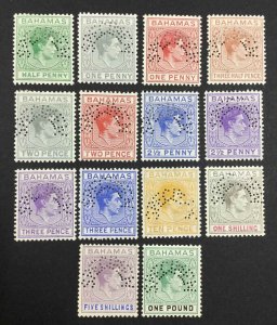 MOMEN: BAHAMAS SG #149s-157s SPECIMEN 1938-52 MINT OG H £600 LOT #64162