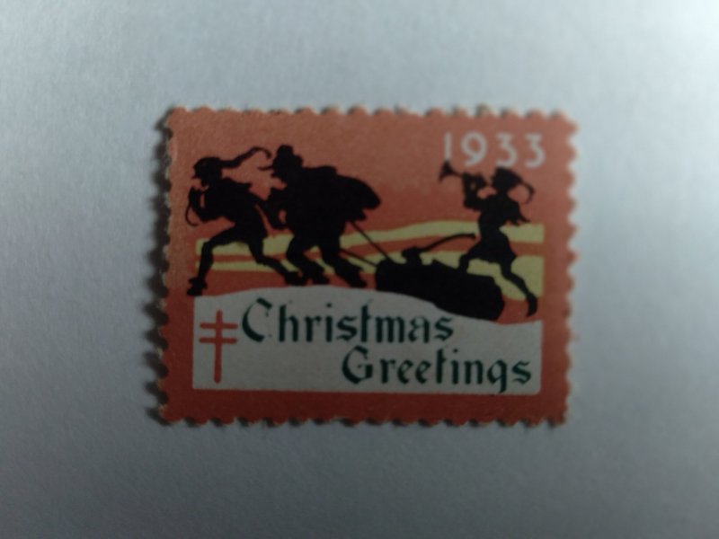 1933 CHRISTMAS SEALS SINGLE MINT NEVER HINGED GEM !! FREE SHIPPING !!