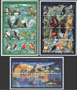 Mali Fauna Birds Oiseaux Du Monde !!! 3Sh ** Stamps Pk143