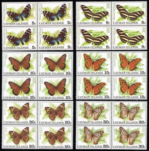 Cayman Island Stamps # 386-91 MNH XF Blocks Of 4 Scott Value $42.00