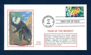 Sc. 3832 Year of the Monkey FDC - Glen Cachet  