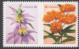 Canada - *NEW* Wildflowers (2024), Die Cut Booklet Pair - MNH