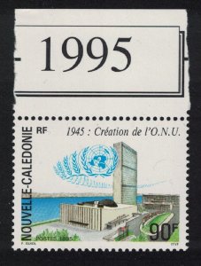 New Caledonia United Nations 50th Anniversary 90f Top Margin 1995 MNH SG#1039