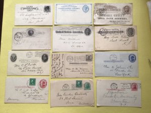 United States 1876 to 1920 used postal cards postcards Ref 66753