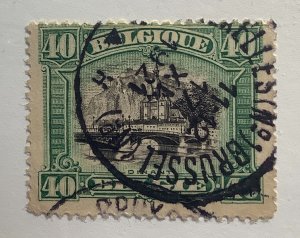 Belgium 1915 Scott 117 used - 40c, Bridge and Citadel, Dinant