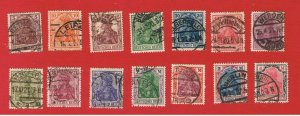 Germany #118-132 VF used  Germania  Free S/H