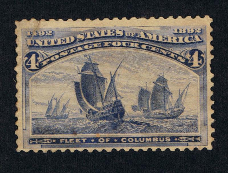 STUNNING SCOTT #233 USED 4₵ COLUMBIAN WITH PSE CERT - PRICED TO SELL