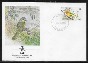 Gambia 827 Gray-headed bush shrike FDC First Day Cover