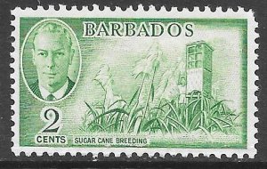 Barbados 217: 2c Sugar Cane, George VI, MH, VF