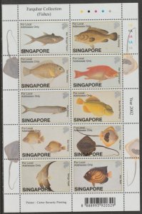 SINGAPORE - 2002 - History, Fish - Perf 10v Sheet - Mint Never Hinged