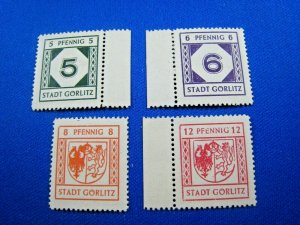 GERMAN STATES STAMPS - 1945 NIESKY - LOCAL ISSUE - YELLOW PAPER    MNH