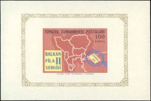 Turkey #1711-1714, Complete Set(3), 1966, Stamp Show, Never Hinged