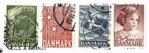 Denmark 1947-50 Scott B15-18 Complete used set scv $2.05 less 50%=$1.00 BIN