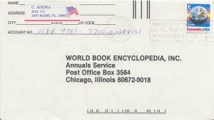 United States A.P.O.'s [25c] E Earth Coil 1988 Air Force Postal Service APO 3...